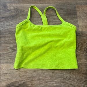 Beyond Yoga Spacedye Slim Racerback Cropped Tank Citrus Pop Heather. Size XS